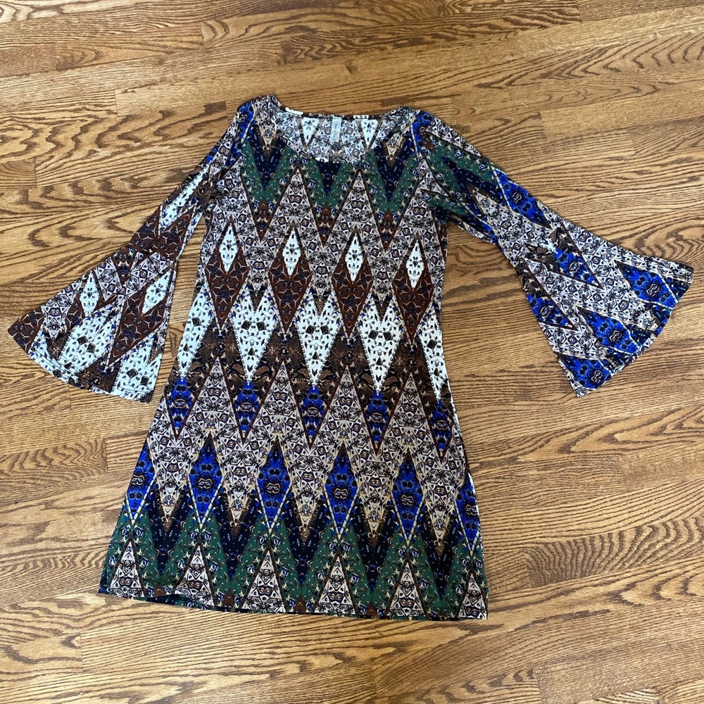 Miss Day Brown Multicolor Dress